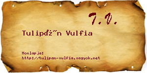Tulipán Vulfia névjegykártya